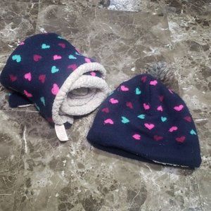 💫3/$30💫 GIRL'S Hearts Hat & Scarf